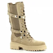 Kozaki damskie - Beżowe kozaki damskie CARINII - Carinii - miniaturka - grafika 1