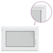 Tablice i flipcharty - vidaXL Okno piwniczne RISOR 90x60 cm uchylno-rozwierne DIN lewe białe - miniaturka - grafika 1