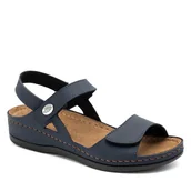Sandały damskie - Sandały Inblu O6D3AA01 Granatowy - miniaturka - grafika 1