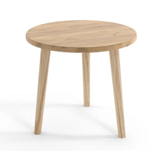 Skandynawski okrągły stolik kawowy blat dąb craft P7-Z37 - Ławy i stoliki kawowe - miniaturka - grafika 1