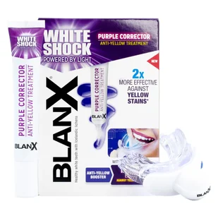 BlanX White Shock Purple Corrector, system wybielający zażółcenia na zębach, serum, 20 ml + nakładka Led Bite - Wybielanie zębów BlanX White Shock Purple Corrector, system wybielający zażółcenia na zębach, serum, 20 ml + nakładka Led Bite - Wybielanie zębów - miniaturka - grafika 1