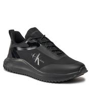 Sneakersy Calvin Klein Jeans Eva Runner Low Lace Ml Mix YM0YM00968 Triple Black 01H