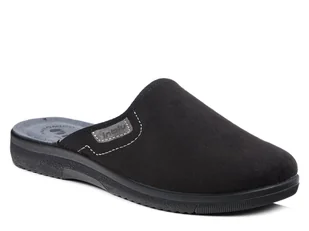 Kapcie męskie czarne Inblu DG-82 pantofle domowe zakryte palce laczki-43 - Kapcie damskie Kapcie męskie czarne Inblu DG-82 pantofle domowe zakryte palce laczki-43 - Kapcie damskie - miniaturka - grafika 1