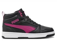 Buty dla dziewczynek - Buty dziecięce Puma 39468504 REBOUND V6 MID WTR Czarne - miniaturka - grafika 1