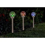 Lampy ogrodowe - Lampa solarna ze szklaną kulą 38 x 8 cm mix - miniaturka - grafika 1