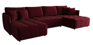 Bordowa kanapa z funkcją spania A6-P73 - Narożniki - miniaturka - grafika 1