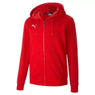 Bluzy sportowe męskie - Bluza męska Puma teamGOAL 23 Casuals Hooded Jacket czerwona - miniaturka - grafika 1