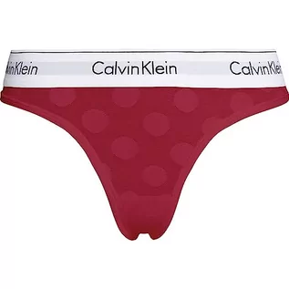 Majtki damskie - Calvin Klein Stringi damskie, Czerwony, M - grafika 1