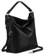 Torebki damskie - Rovicky torebka shopper bag duża pojemna na ramię damska miękka czarna - miniaturka - grafika 1