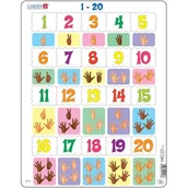 Puzzle - Larsen larsen AR18 ramki puzzle """"""""cyfry 1  20"""""""" 20 elementy - miniaturka - grafika 1