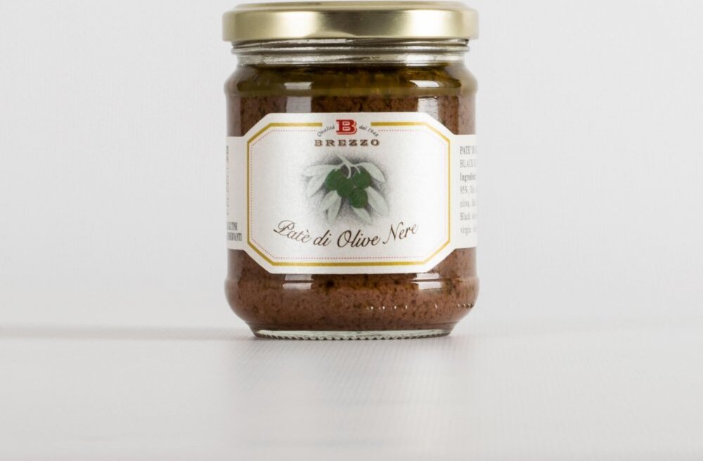 Włoski Pasztet z czarnych oliwek, 180 g / Brezzo