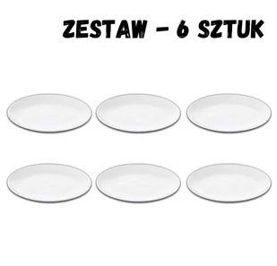 WILMAX Talerz biały porcelanowy 20cm -zestaw 6szt  WL-991013/6A - Talerze - miniaturka - grafika 1