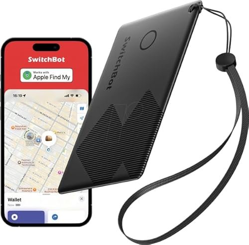 SwitchBot Karta do monitorowania portfela, kompatybilna z NFC, czarny