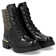 Botki damskie - Trzewiki damskie Rieker 72607-00 BLACK 39 - miniaturka - grafika 1