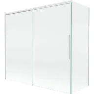 Parawany nawannowe - Mexen Rox parawan nawannowy 2-skrzydłowy rozsuwany 170 + 80 x 150 cm, transparent, biały - 8C9-170-080-20-00 - miniaturka - grafika 1