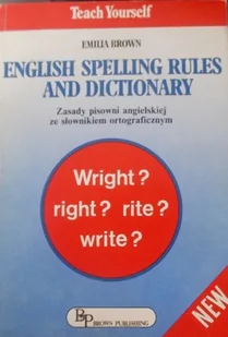 English spelling rules and dictionary - Książki do nauki języka angielskiego - miniaturka - grafika 1