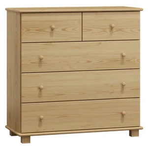 OUTLET - Komoda sosnowa drewniana 5s g42 sosna ORZECH - Dom i wnętrze OUTLET - miniaturka - grafika 1