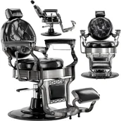 Fotele fryzjerskie - Fotel fryzjerski barberski hydrauliczny do salonu fryzjerskiego barber shop Carlton Barberking w 24H - miniaturka - grafika 1