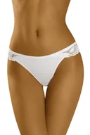 Majtki damskie - Wol-Bar Tanga biały M Majtki stringi - miniaturka - grafika 1