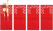 Ozdoby bożonarodzeniowe - Etui Na Sztućce Wielkanoc Święta Przyjęcie X4 Red KF357-4R - miniaturka - grafika 1