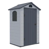 Altany ogrodowe - Domek Narzędziowy Z Tworzywa Vermont 4X3 Light Grey - miniaturka - grafika 1