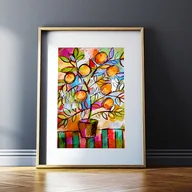 Obrazy i zdjęcia na płótnie - Drzewko pomarańczowe - plakat B2 - miniaturka - grafika 1