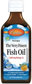 Suplementy naturalne - Carlson Labs - The Very Finest Fish Oil, Olej Rybny, Pomarańcza, Płyn, 200 ml - miniaturka - grafika 1