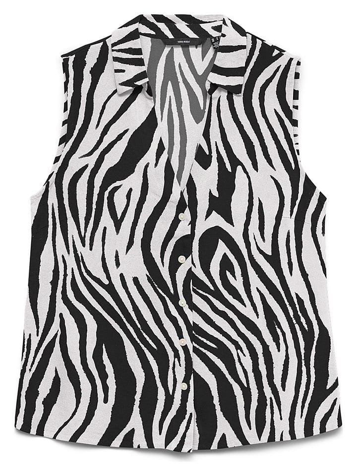 Vero Moda Bluzka w kolorze biało-czarnym