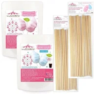 Inne urządzenia gastronomiczne - Maszyna do waty cukrowej - SCRAPCOOKING - Preparat w kolorze niebieskim i różowym - w zestawie 50 patyczków - miniaturka - grafika 1