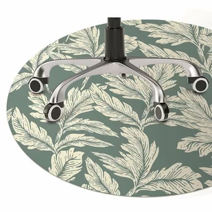 Mata na podłogę pod krzesło Elegancki liść fi100 cm - Podnóżki, podpórki, podkładki - miniaturka - grafika 1