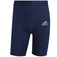 Spodnie sportowe męskie - Adidas, Spodenki męskie, TechFit SHORT GU7313, granatowy - miniaturka - grafika 1