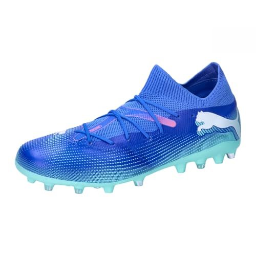 PUMA Buty piłkarskie Unisex's Future 7 Match Mg, Bluemazing PUMA biała elektryczna mięta pieprzowa, 44 EU