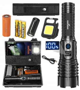 Bardzo mocna latarka taktyczna akumulatorowa bateria jasna powerbank etui - Powerbanki - miniaturka - grafika 1