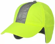 Czapki i chusty sportowe męskie - Czapka z Klapkami na Uszy Reflective by Lipodo, neonowy żółty, L (57-58 cm) - miniaturka - grafika 1