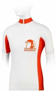 Koszulka chłopięca TOMMY biało-pomarańczowa - Koszulki rowerowe - miniaturka - grafika 1