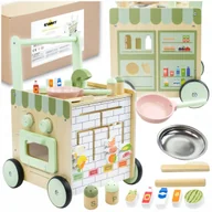 Zabawki AGD - CHODZIK PCHACZ DREWNIANY KUCHNIA DLA DZIECKA SORTER MONTESSORI AKCESORIA - miniaturka - grafika 1