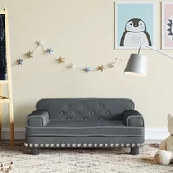Meble do sypialni - vidaXL Sofa dla dzieci, ciemnoszara, 70x45x30 cm, aksamit - miniaturka - grafika 1