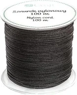 Kolorowanki, wyklejanki - Sznurek nylonowy 0,8mm 100m czarny - miniaturka - grafika 1