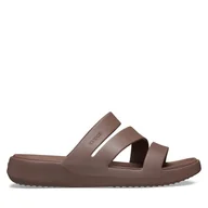 Klapki i japonki damskie - Klapki Crocs Getaway Strappy 209587 Brązowy - miniaturka - grafika 1