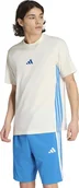 Koszulki męskie - Adidas Koszulka męska adidas Essentials 3 Stripes kremowa KC0888 4XL - miniaturka - grafika 1
