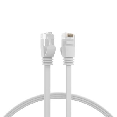EFB EFB RJ45 płaski kabel połączeniowy U UTP kat.6A PVC 1m biały K8107WS.1