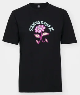 t-shirt damski SANTA CRUZ Delfino Flower Front T-Shirt Black - Koszulki i topy damskie - miniaturka - grafika 1
