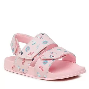 Sandały damskie - Sandały Tommy Hilfiger - Fantasy Velcro Sandal T1A2-32794-1355 S Pink 302 - grafika 1