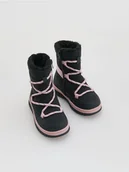 Buciki dla niemowląt - Reserved - Ocieplane śniegowce z wiązaniem - czarny - miniaturka - grafika 1