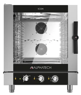 Piec konwekcyjno-parowy ICEM071E 7x GN 1/1 7x 600x400 Alphatech by Lainox sterowanie manualne Resto Quality - Piece, kotły  i płyty grzejne gastronomiczne - miniaturka - grafika 1