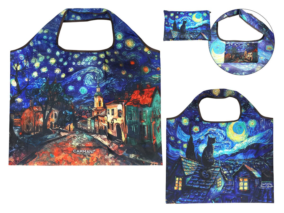 Torba na ramię, składana - inspirowana malarstwem V. van Gogh (CARMANI)