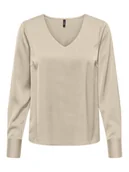 Bluzki damskie - ONLY Bluzka Mika 15361191 Brązowy Regular Fit - miniaturka - grafika 1