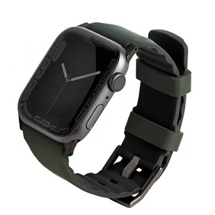 UNIQ pasek Linus Apple Watch Series 4/5/6/7/8/SE/SE2/Ultra 42/44/45mm. Airosoft Silicone zielony/moss green - Akcesoria do smartwatchy - miniaturka - grafika 1