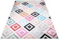 Dywany dla dzieci - Szary dywan w kolorowy wzór do pokoju młodzieżowego C0-T48 - miniaturka - grafika 1