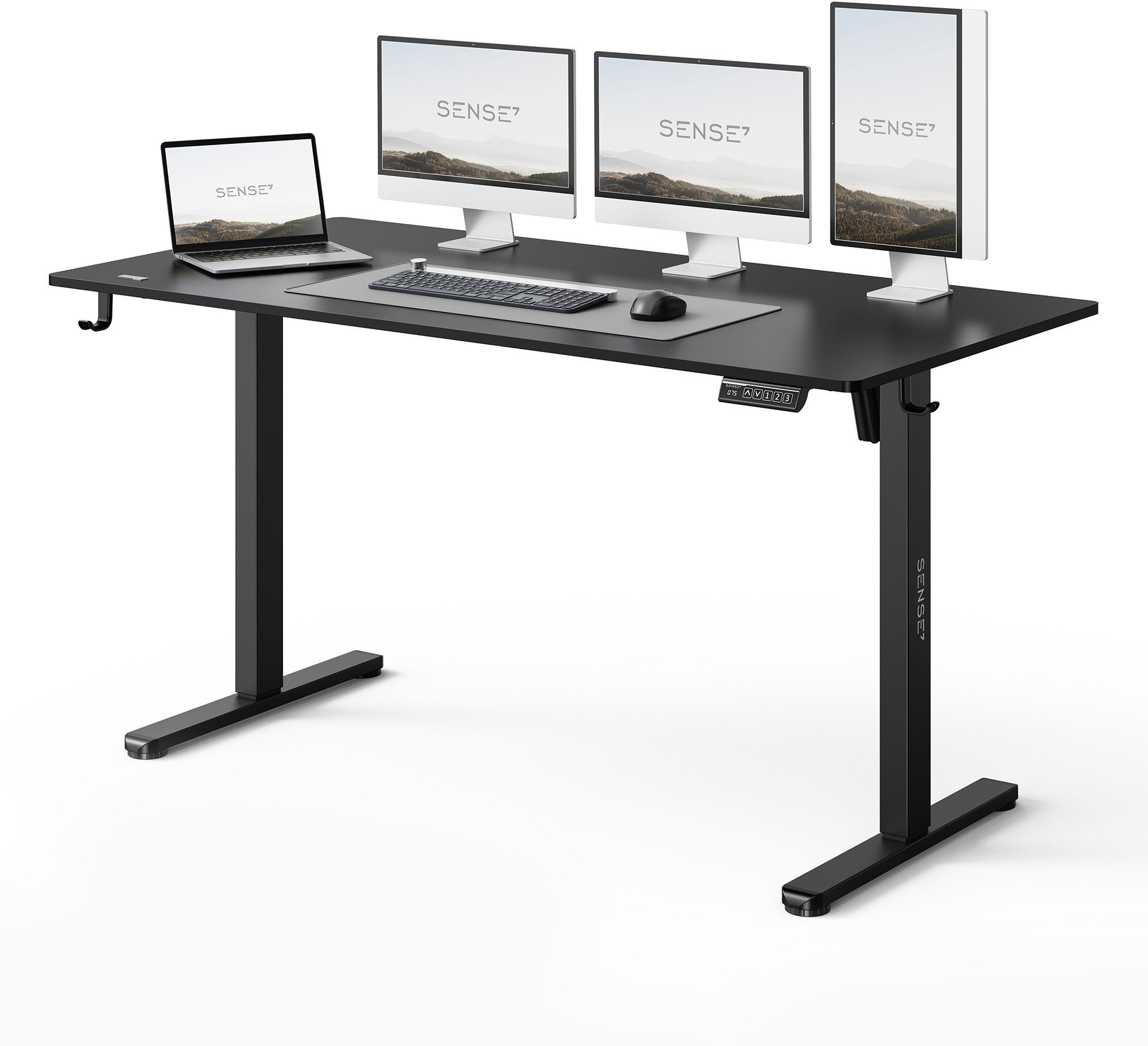 Biurko SENSE7 NOJO LIGHT Czarne 140 cmx70 cm